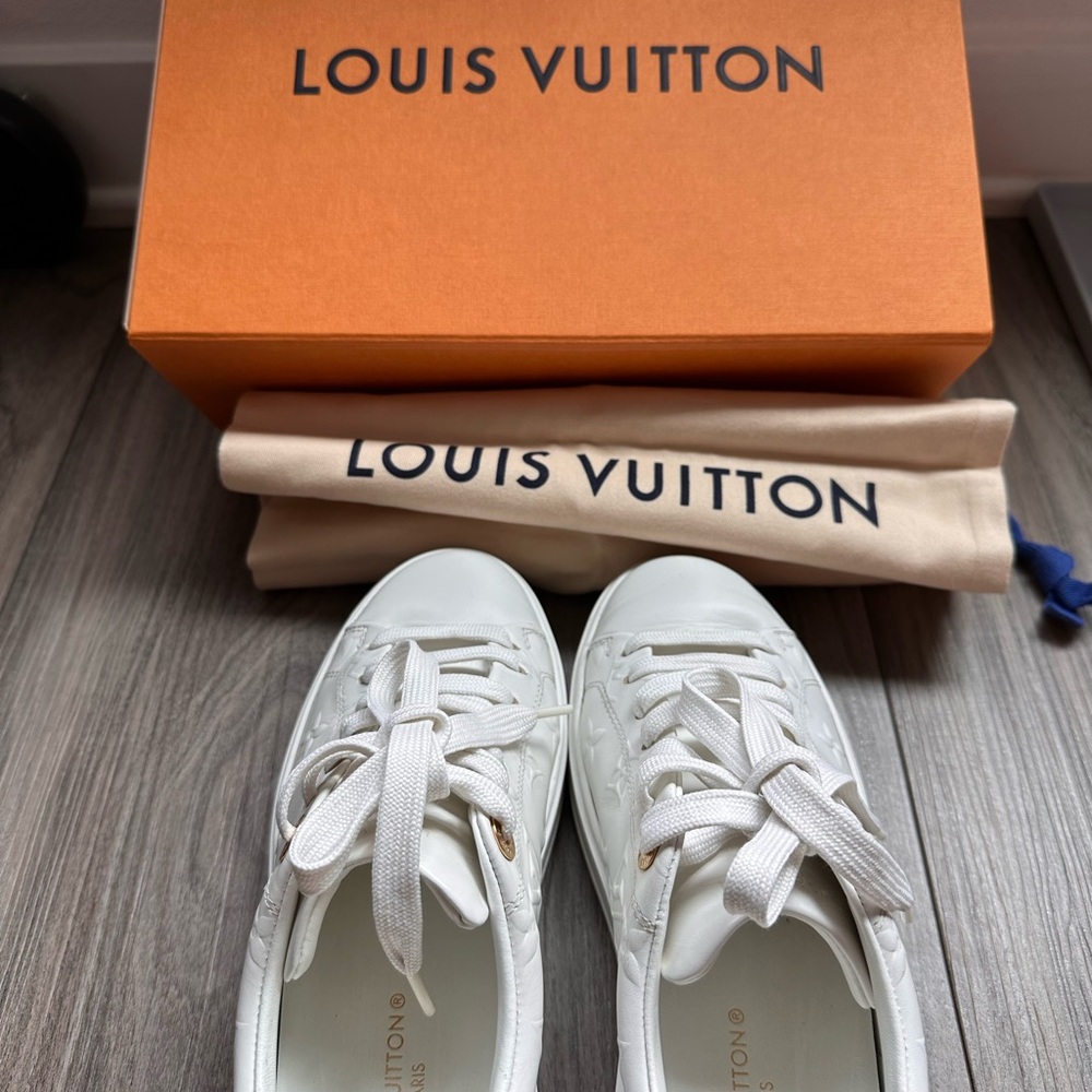 Louis Vuitton White Leather Sneakers